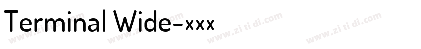 Terminal Wide字体转换